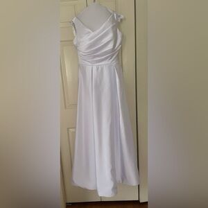 Satin Wedding Dress A line shape